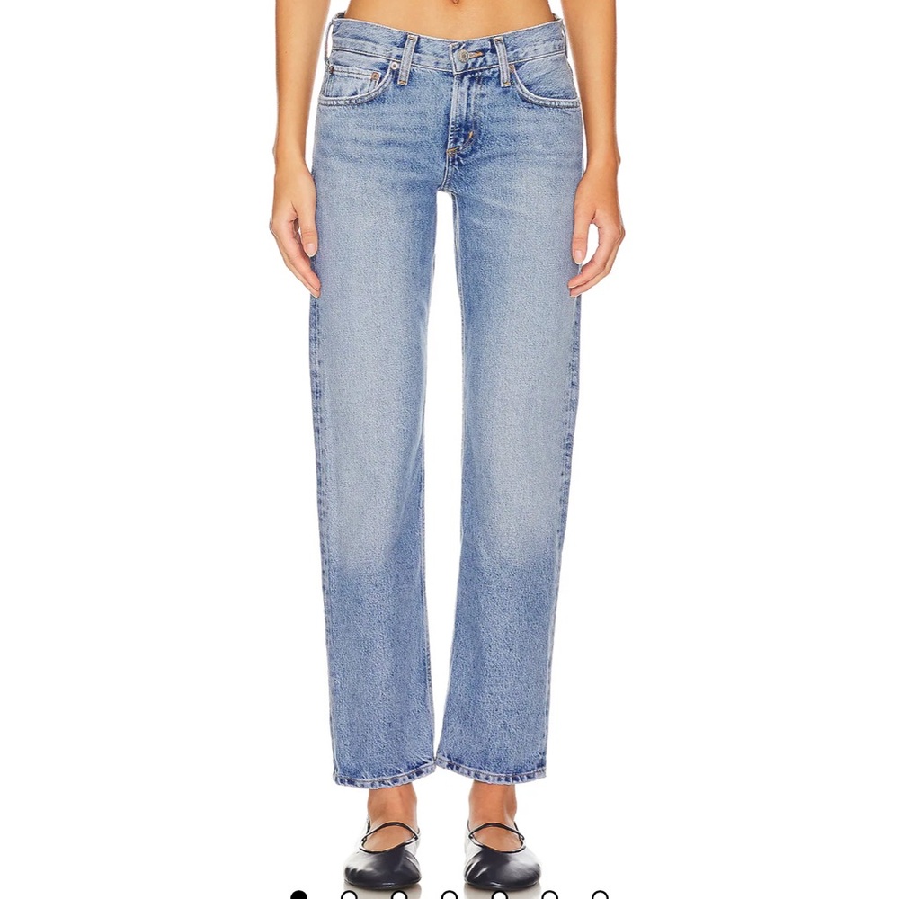 Agolde Light Wash Straight Leg Jeans